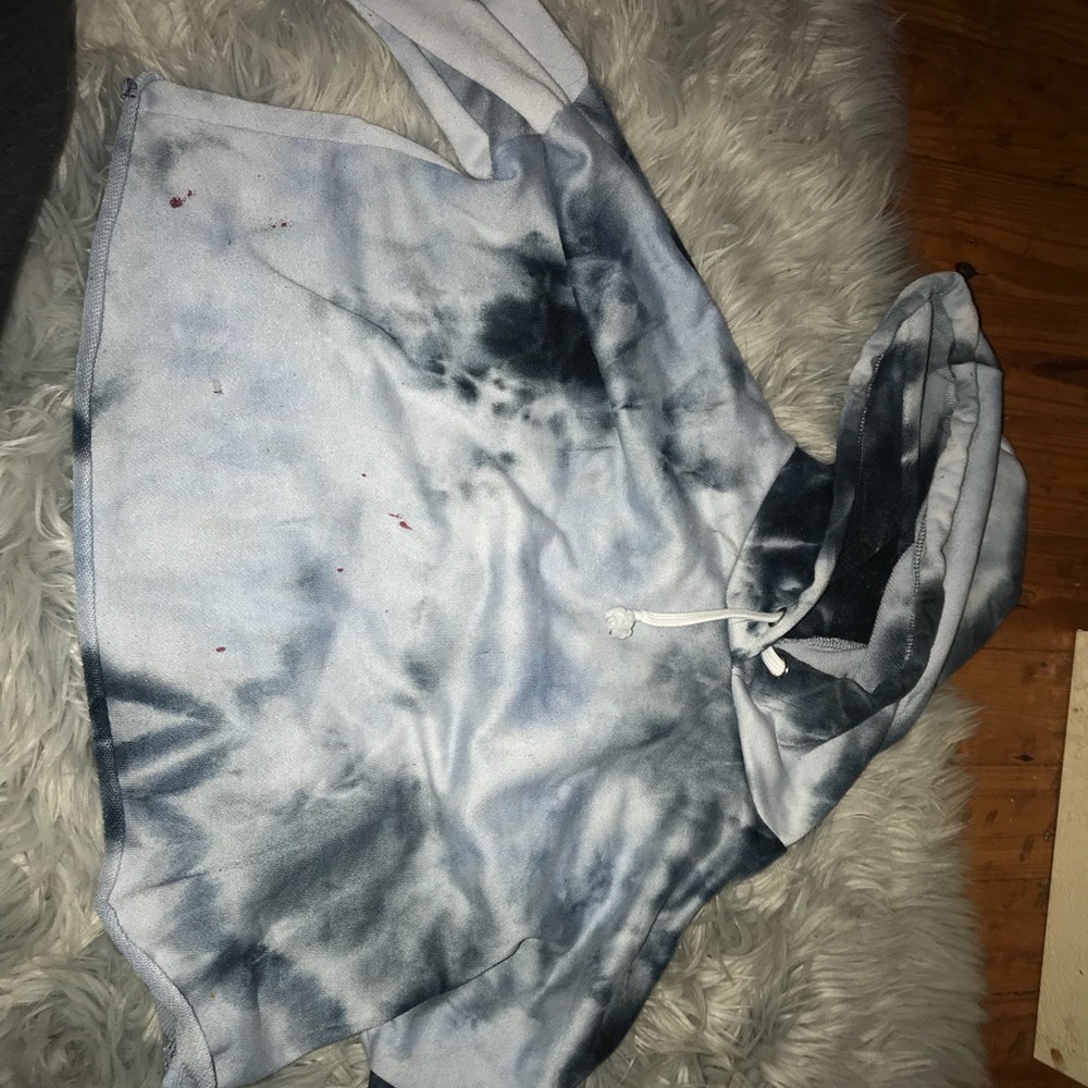 rue 21, cropped tie die hoodie